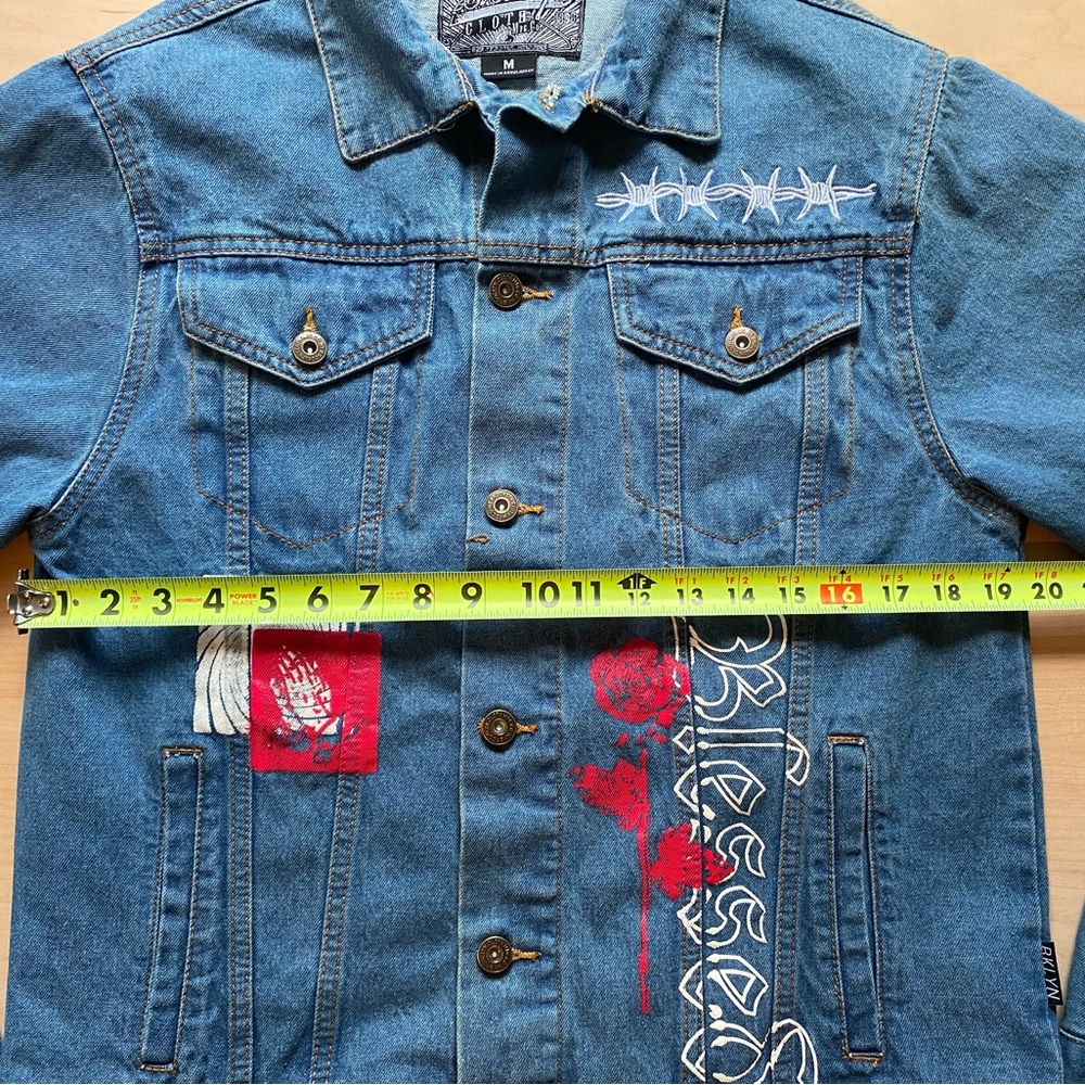 Brooklyn cloth co blessed floral denim jacket - Picture 10 of 12